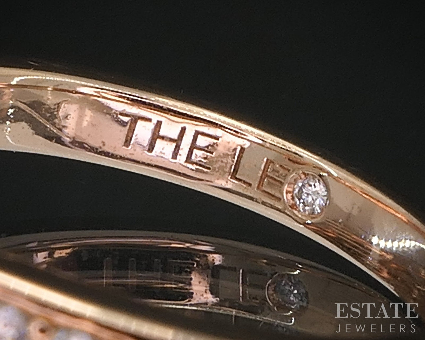 14k Rose Gold Princess LEO Natural .89ctw Diamond Wedding Set 8.1g i19347