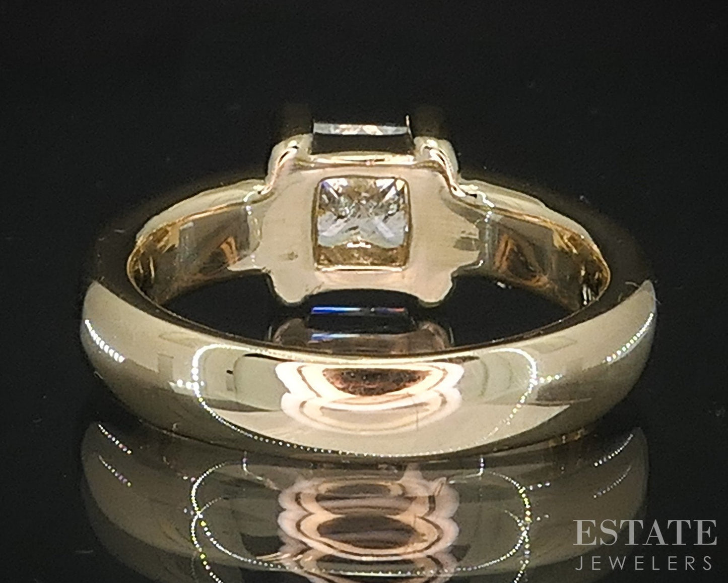 14k Yellow Gold Princess GIA Natural 1.15ct Diamond Solitaire Ring i19364