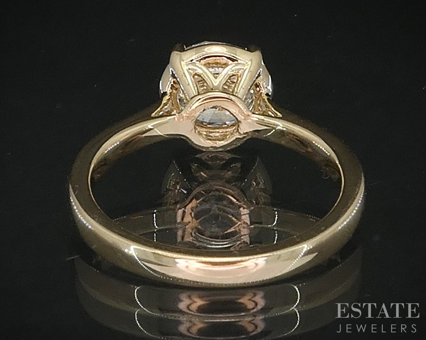 14k Yellow Gold Round GIA Natural 1.68ct Diamond Solitaire Ring i19363