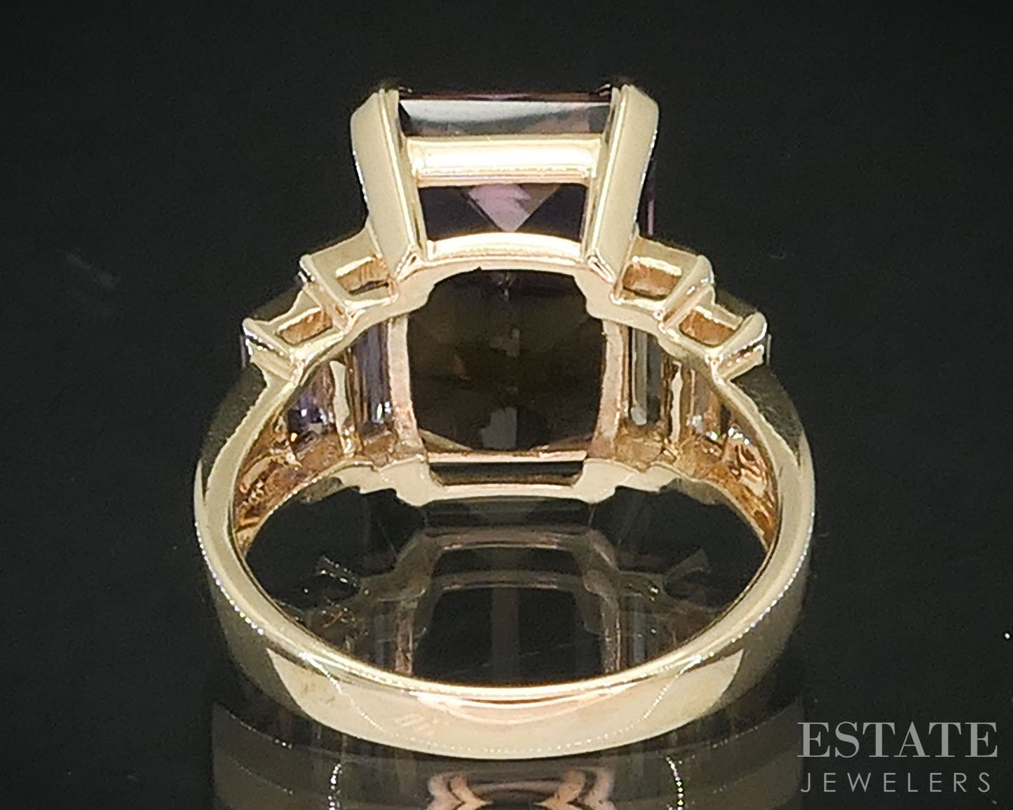 10k Yellow Gold Natural Ametrine Amethyst & Citrine Ladies Ring 5.8g i19400b