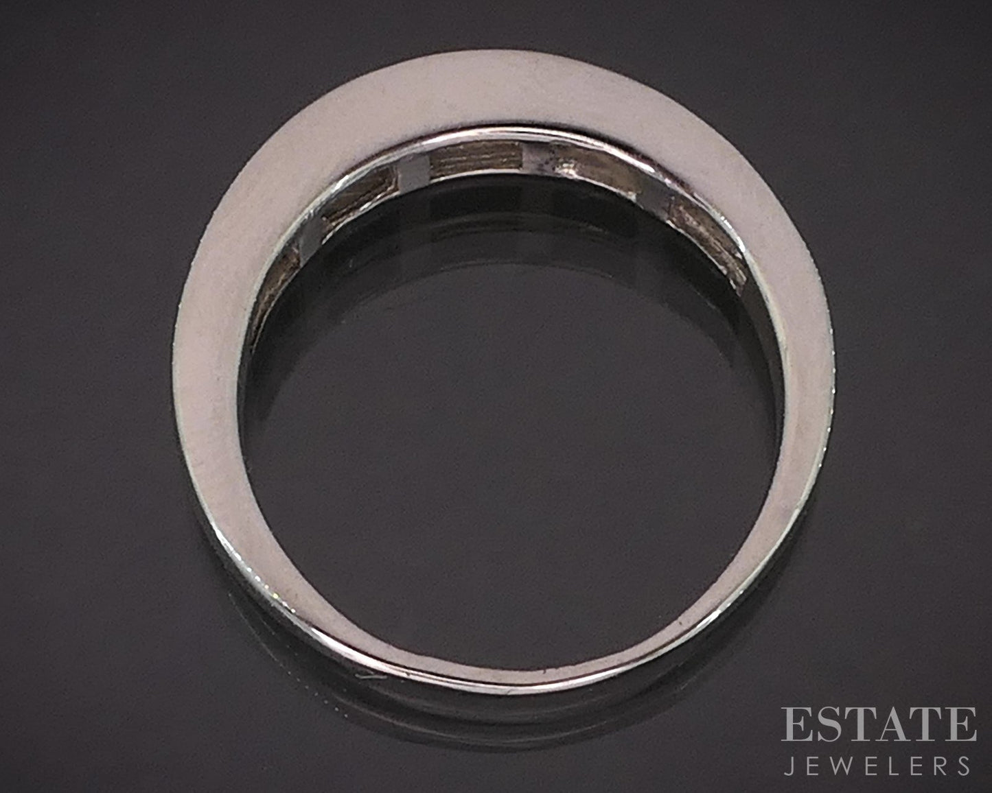 14k White Gold Princess Natural .75ctw Diamond Ladies Wedding Band 3.2g i19414