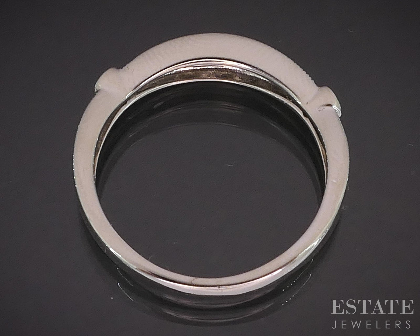14k White Gold Round Natural .25ctw Diamond Ladies Wedding Band 2.4g i19411