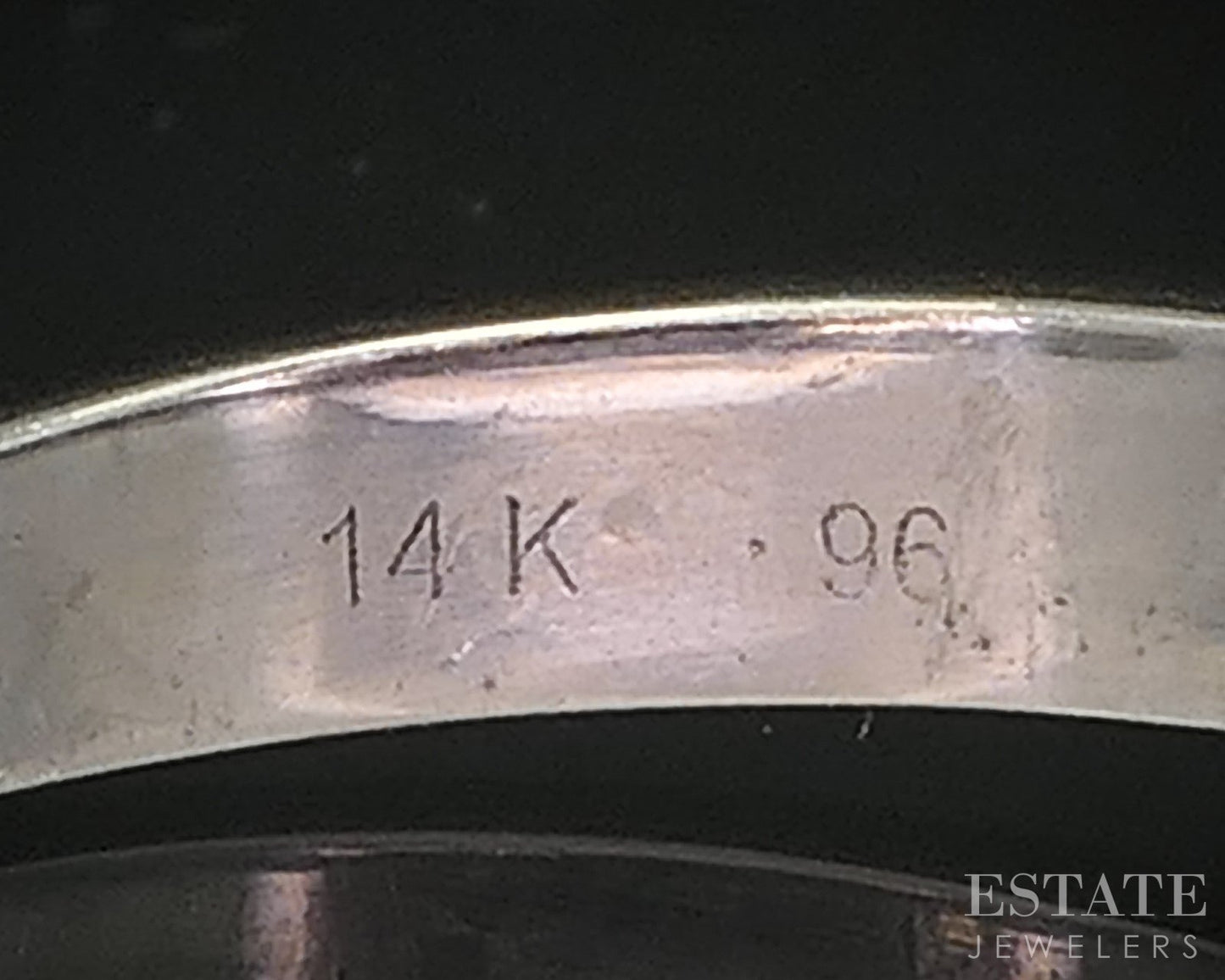 14k White Gold Tolkowsky Princess Natural .96ct Diamond Solitaire Ring 4g i19410
