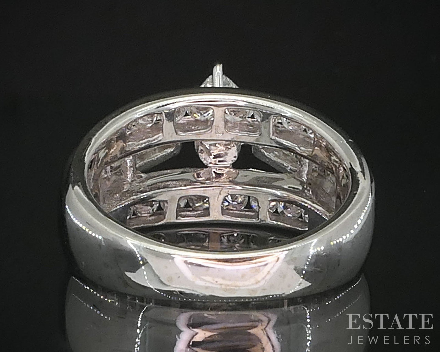 14k White Gold Marquise Natural 1.02ctw Diamond Engagement Ring 7.8g i19476b