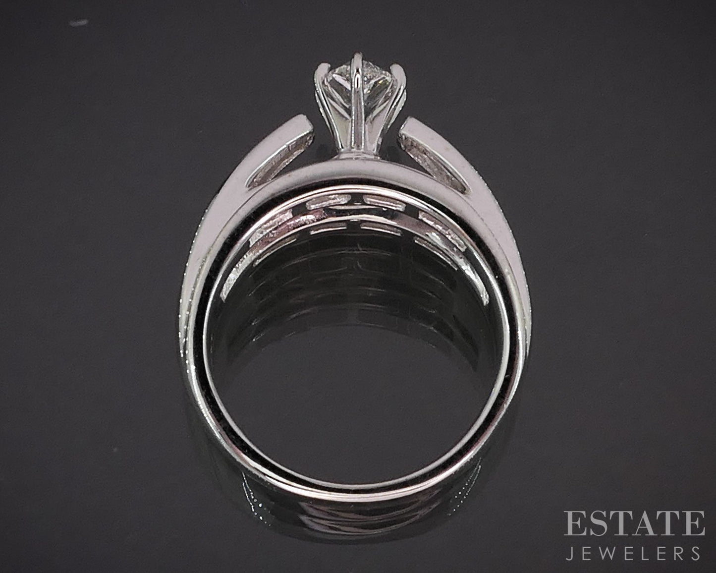 14k White Gold Marquise Natural 1.02ctw Diamond Engagement Ring 7.8g i19476b