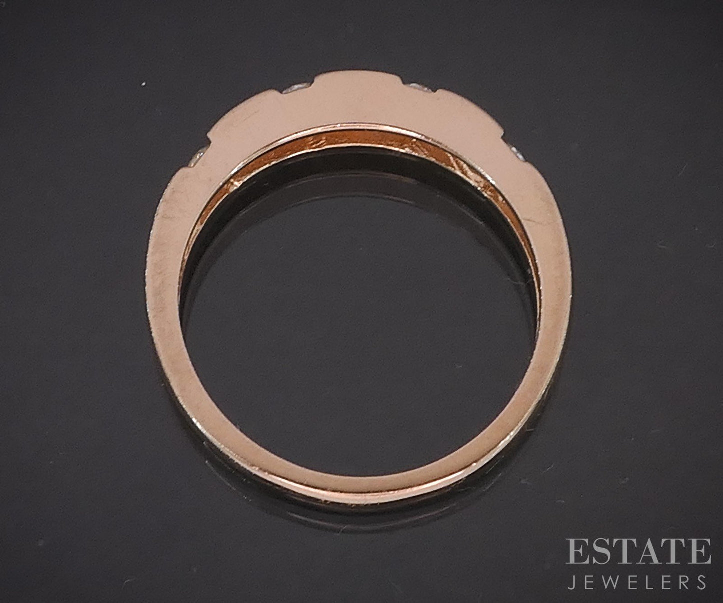 14k Rose Gold Natural .12ctw Diamond Ladies Wedding Band 2.6g i19442b
