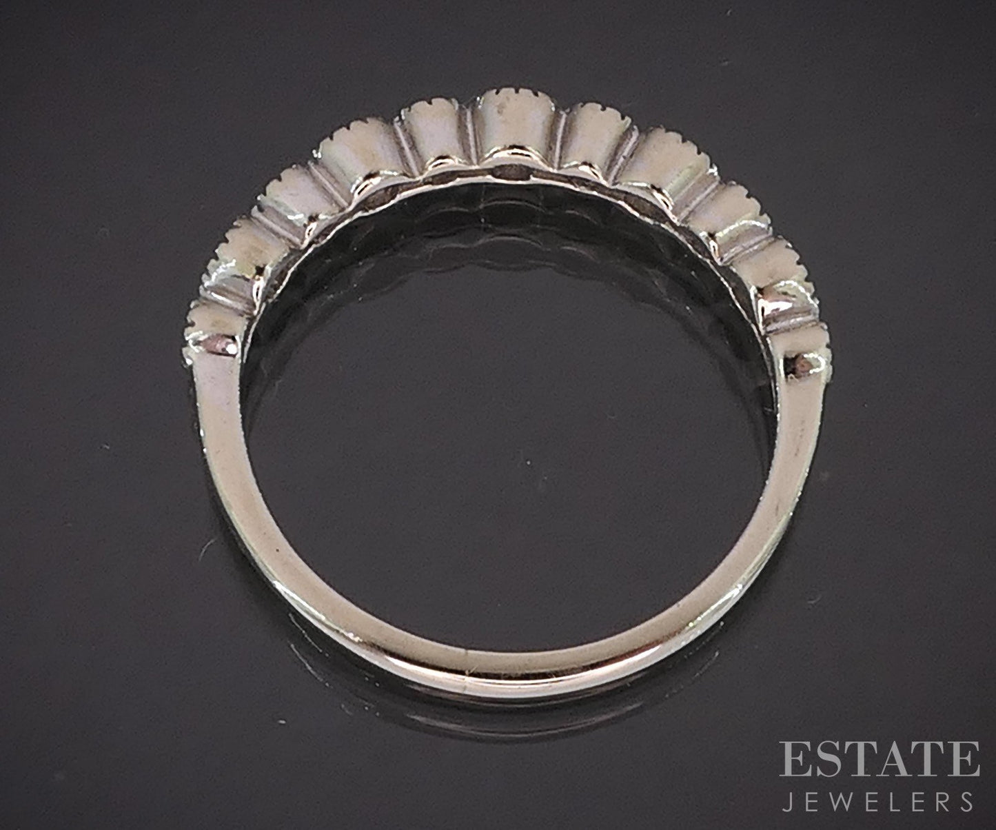 10k White Gold Natural .20ctw Diamond Ladies Wedding Band 1.6g i19434b
