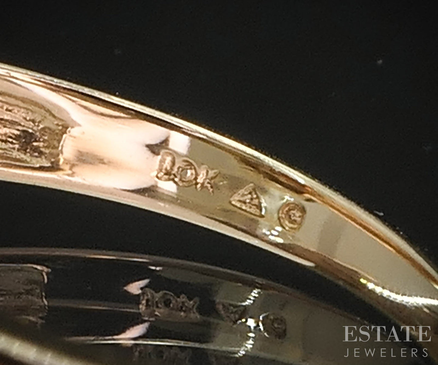 10k Yellow Gold Princess Cut Natural Garnet & Diamond Ladies Ring 2.8g i19439b