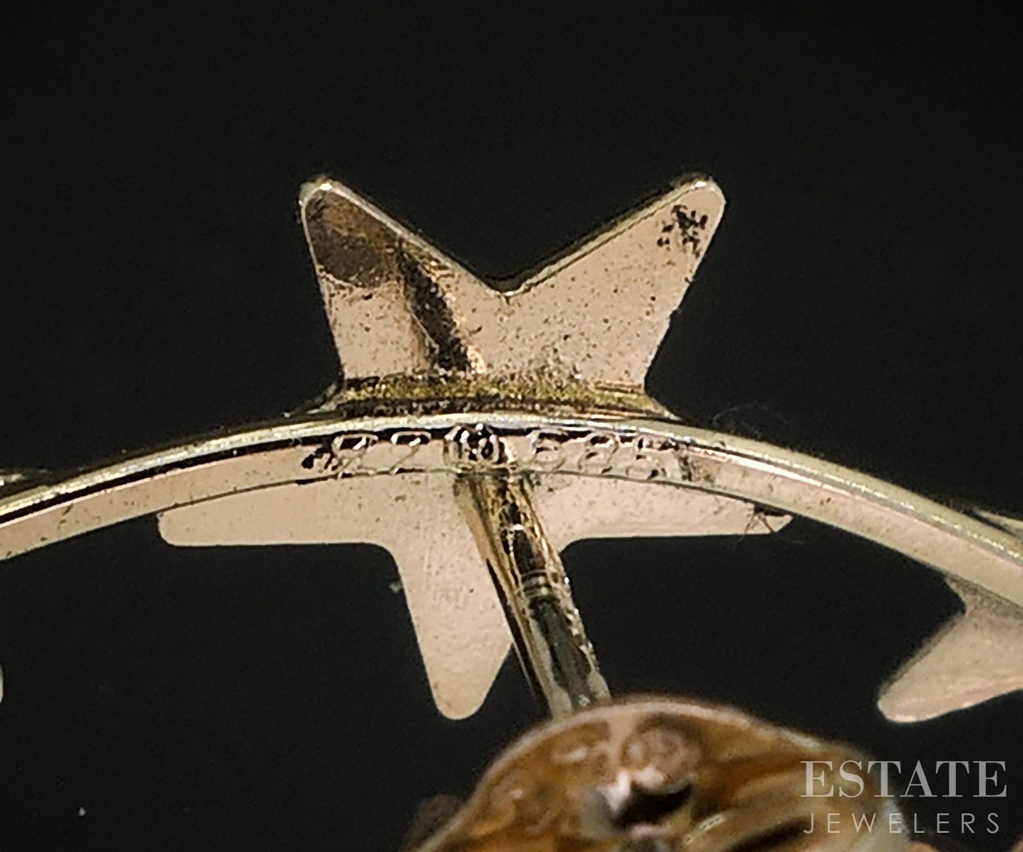 14k Yellow Gold Celestial Shooting Star Ladies Stud Earrings 0.5g i19448b