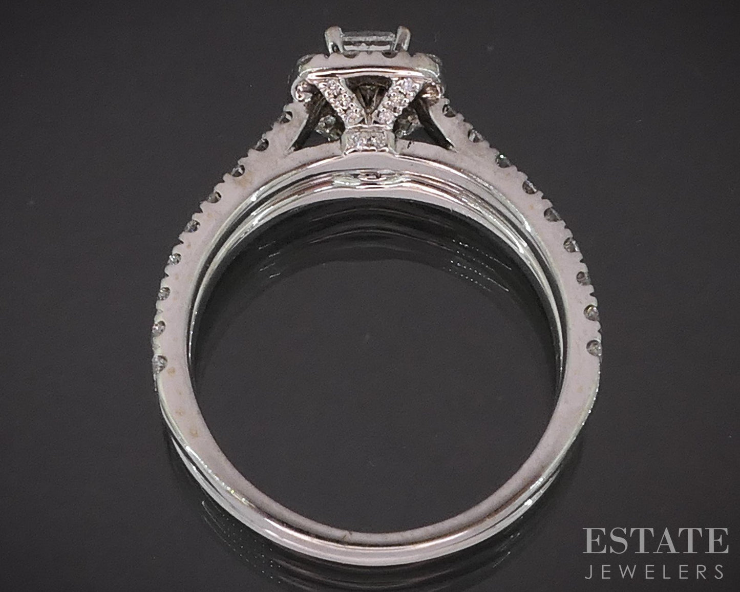 14k White Gold Princess Natural .77ctw Diamond Neil Lane Wedding Set 5.8g i19425