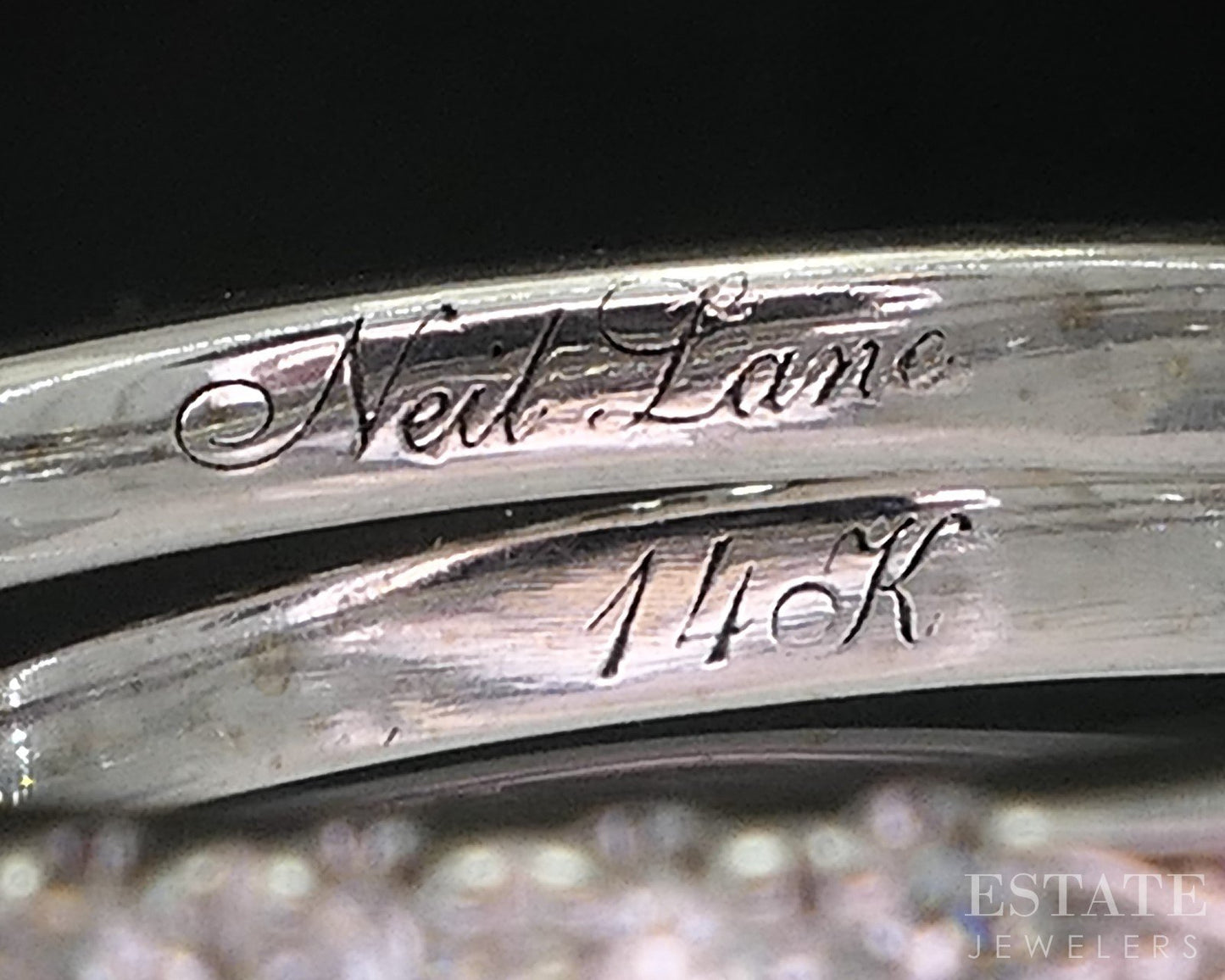 14k White Gold Princess Natural .77ctw Diamond Neil Lane Wedding Set 5.8g i19425