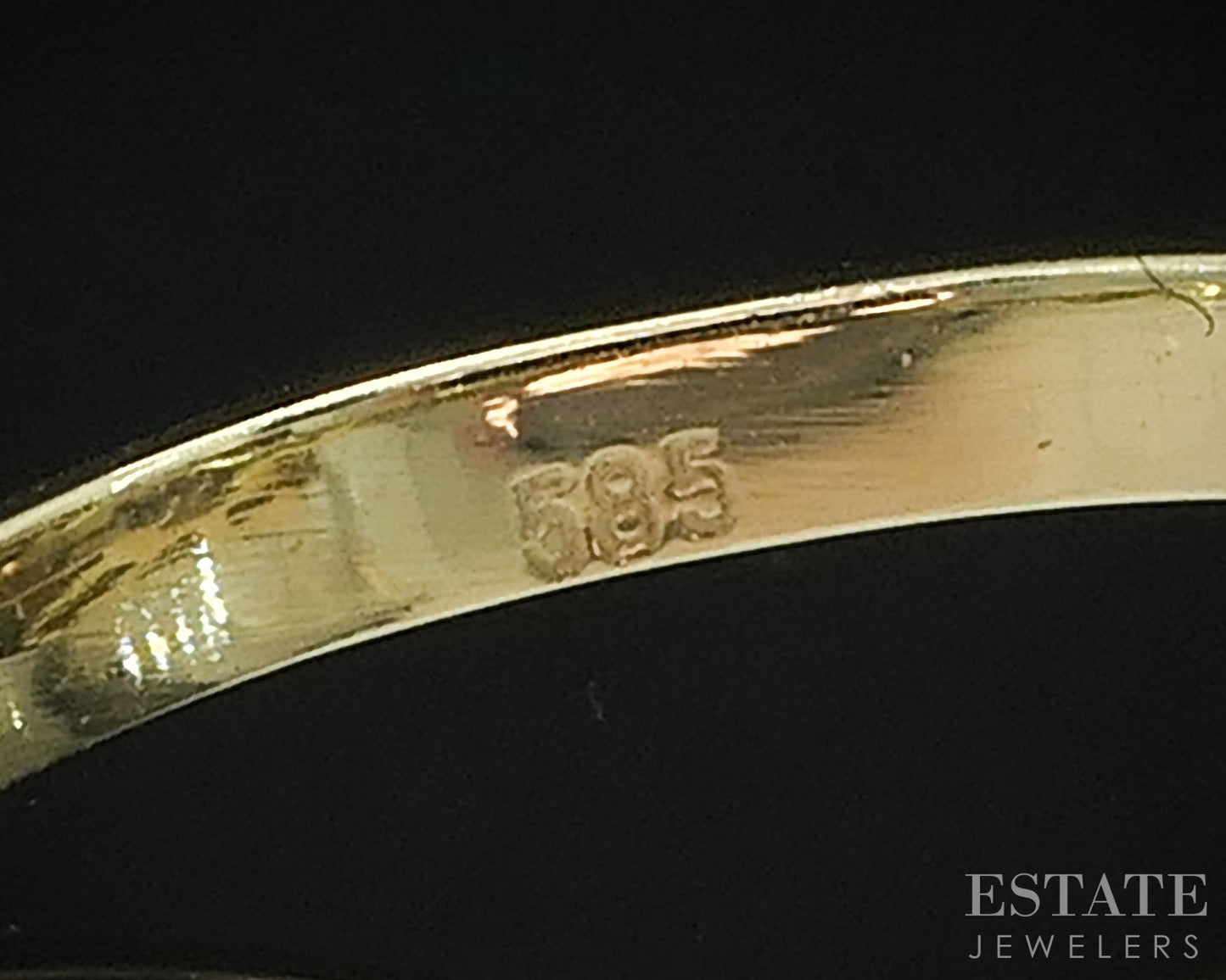 Vintage 14k Yellow Gold Natural .16ctw Diamond Filigree Shield Ring 4g i19529