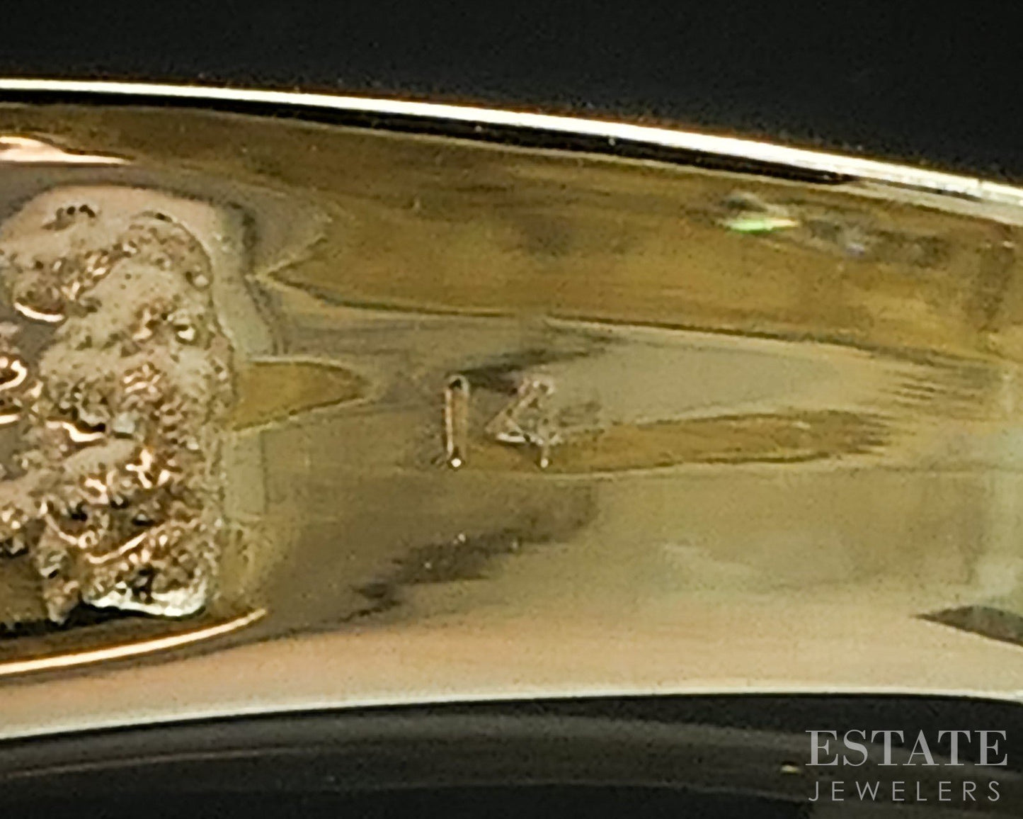 Vintage 14k Yellow Gold Princess Natural .30ct Diamond Mens Ring 4.8g i19525
