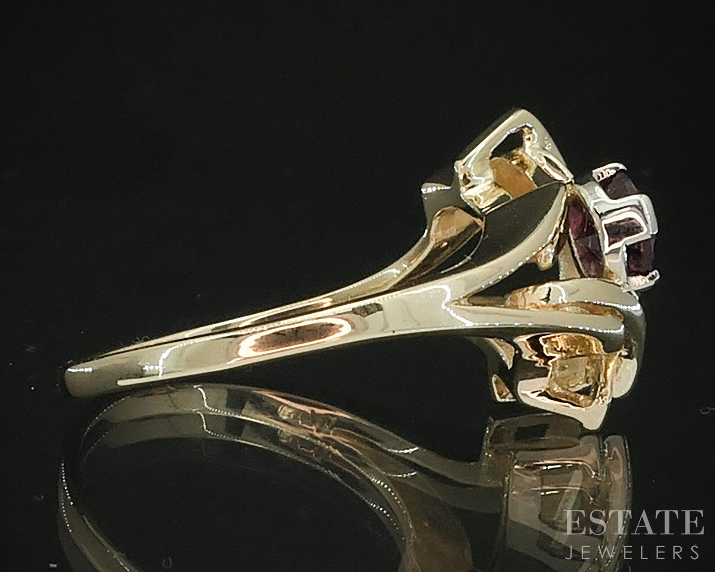 14k Yellow Gold Natural Pink Tourmaline & Diamond Ladies Ring 4.3g i19524