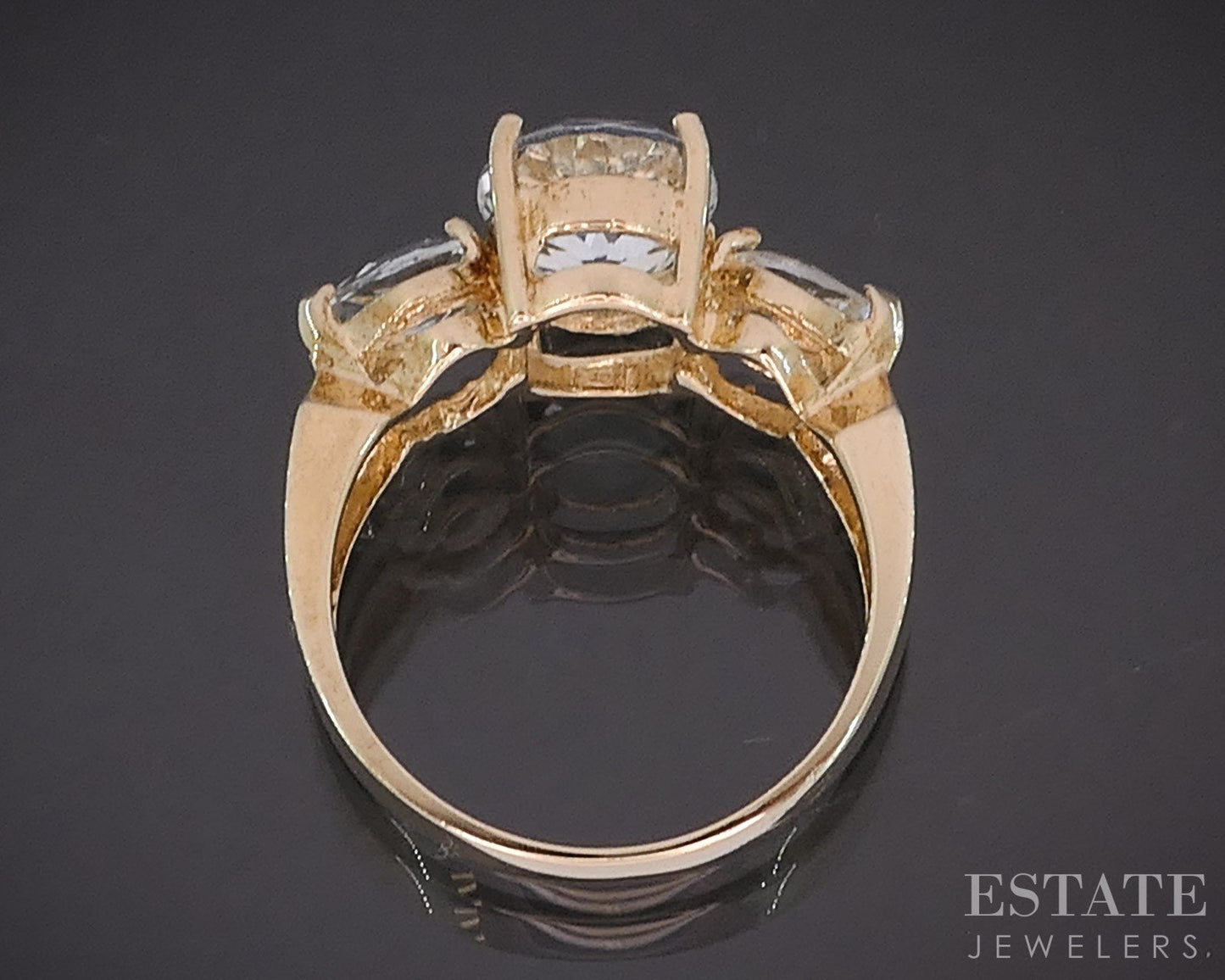 10k Yellow Gold Oval Natural Aquamarine Ladies Ring 4.3g i19549b
