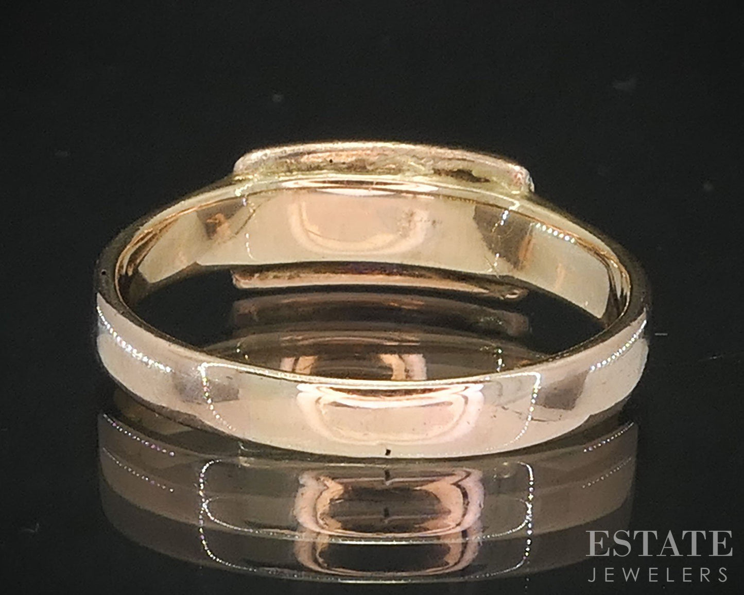 Antique Victorian 9k Yellow & Rose Gold Beaded Ladies Band Ring 2.6g i19542b