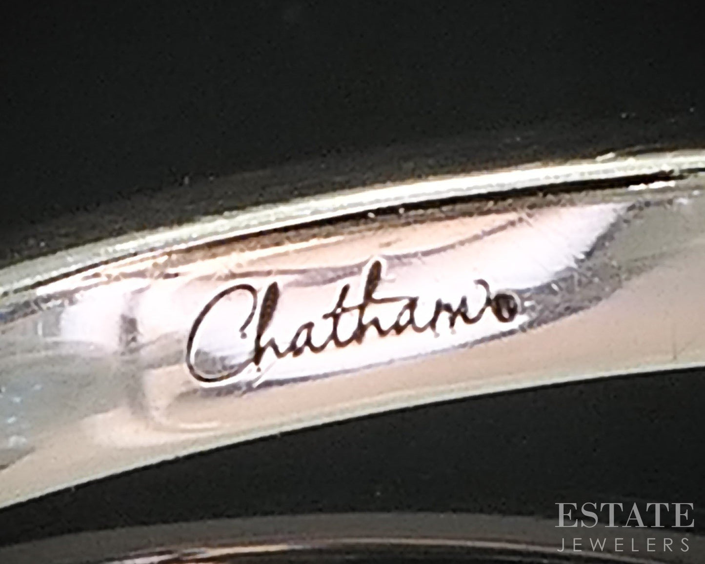 14k White Gold Marquise Chatham Alexandrite & Diamond Ladies Ring 3g i19555b