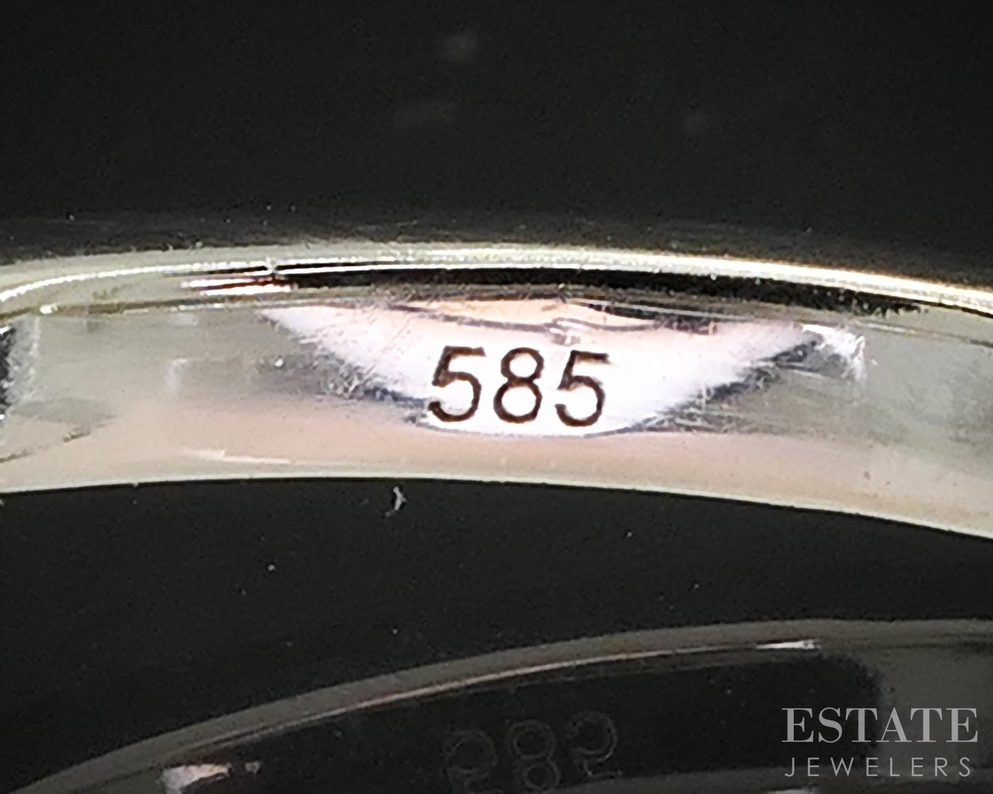 14k White Gold Marquise Chatham Alexandrite & Diamond Ladies Ring 3g i19555b