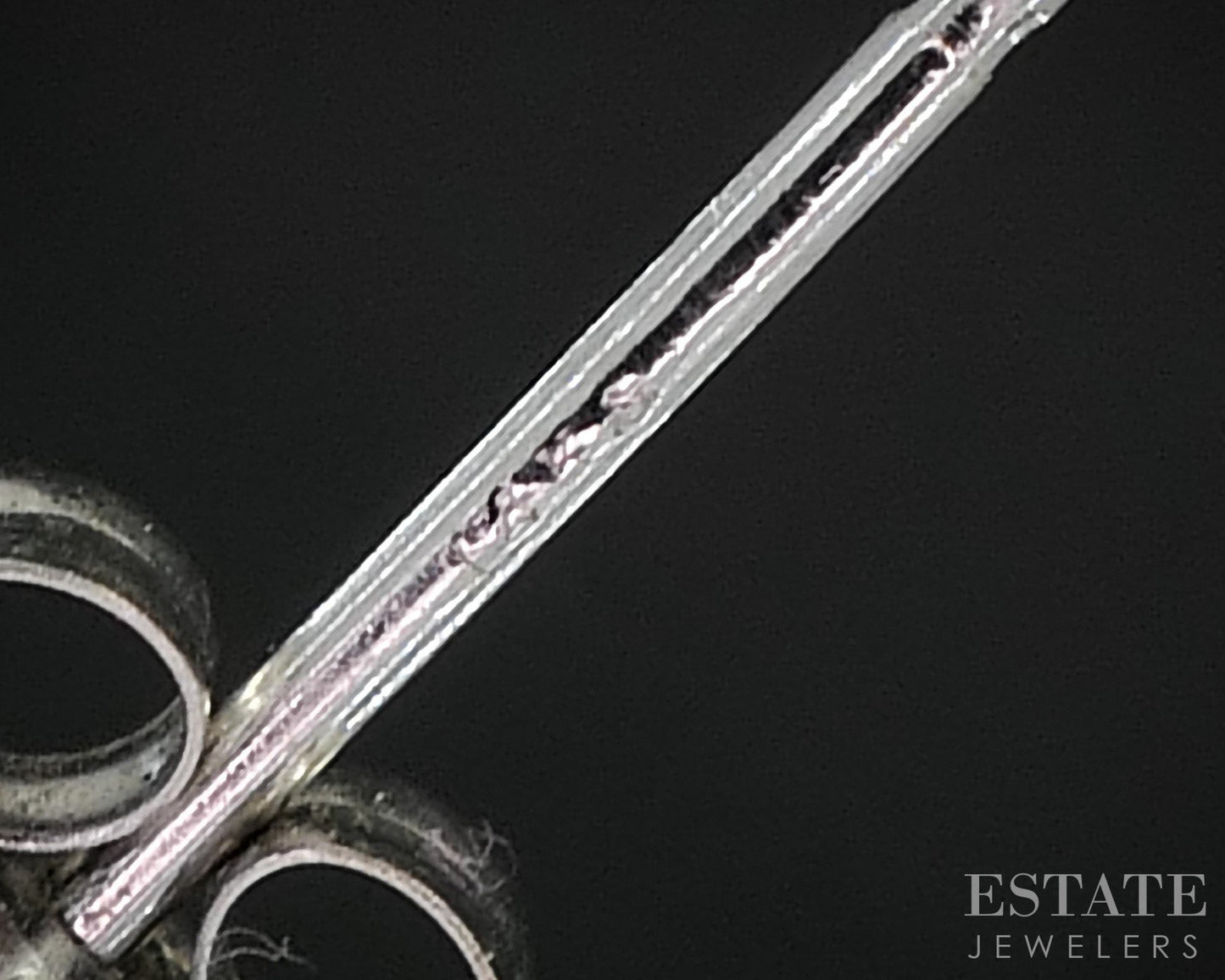 14k White Gold Round Natural .20ctw Diamond Martini Stud Earrings i19579