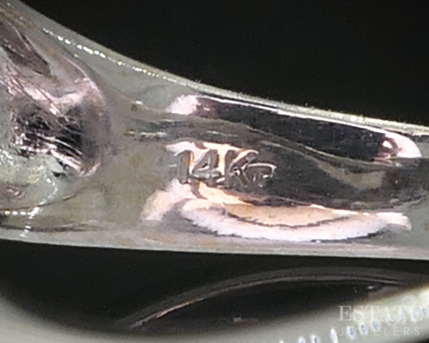 14k White Gold Natural .25ctw Diamond Free Form Ladies Band Ring 3.6g i19570