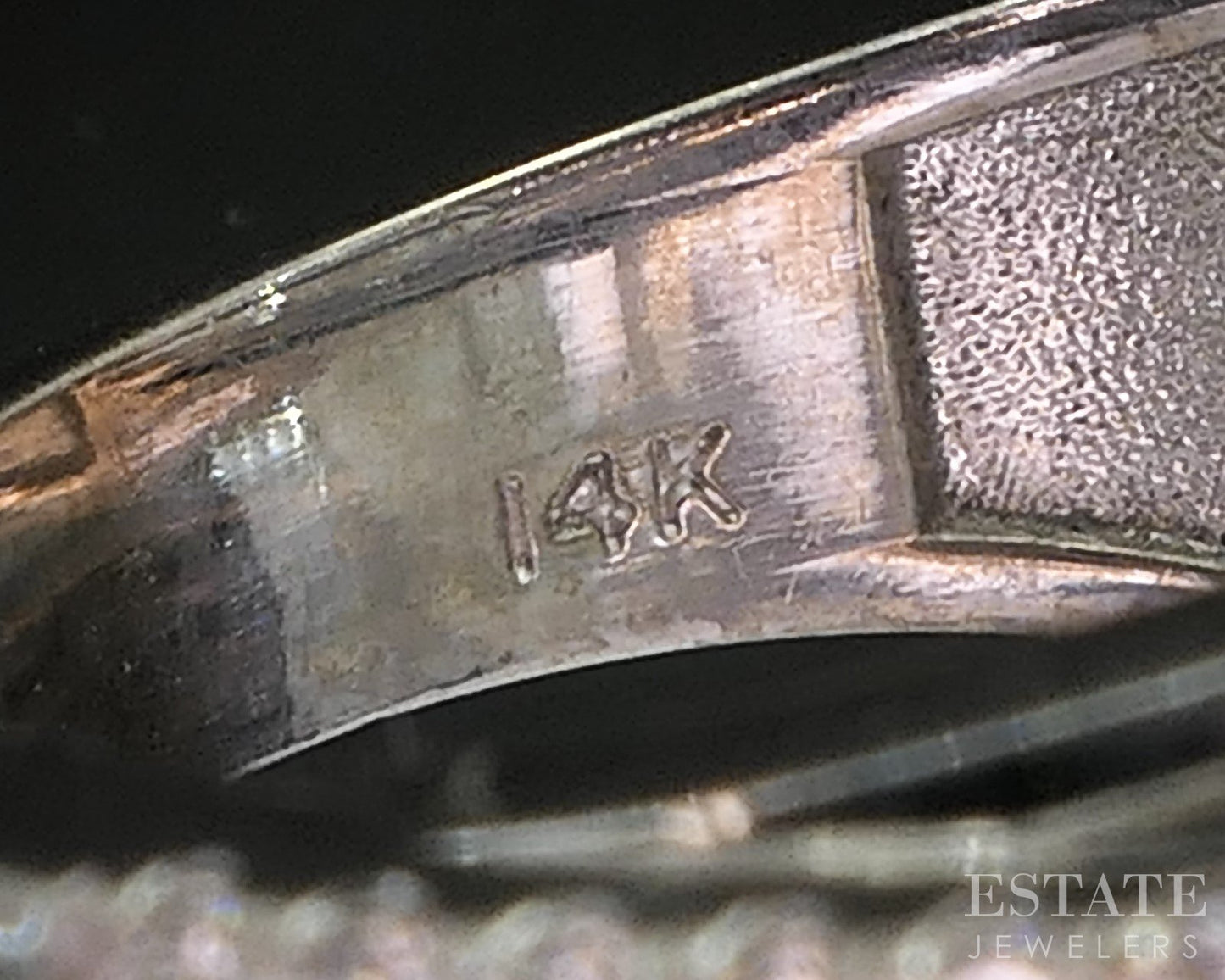 14k White Gold Natural .25ctw Diamond Crossover Open Band Ring 8.6g i19573