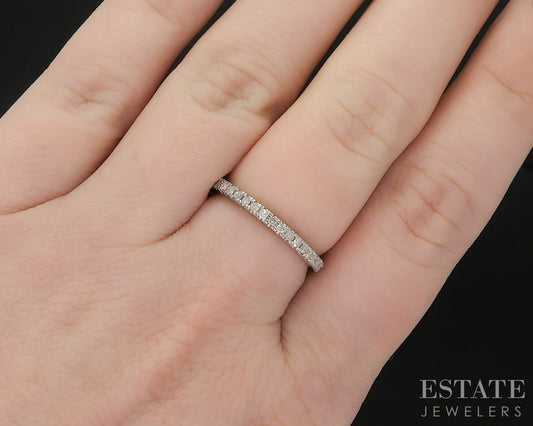 10k White Gold Natural .20ctw Diamond Ladies Wedding Band 1.4g i19589b