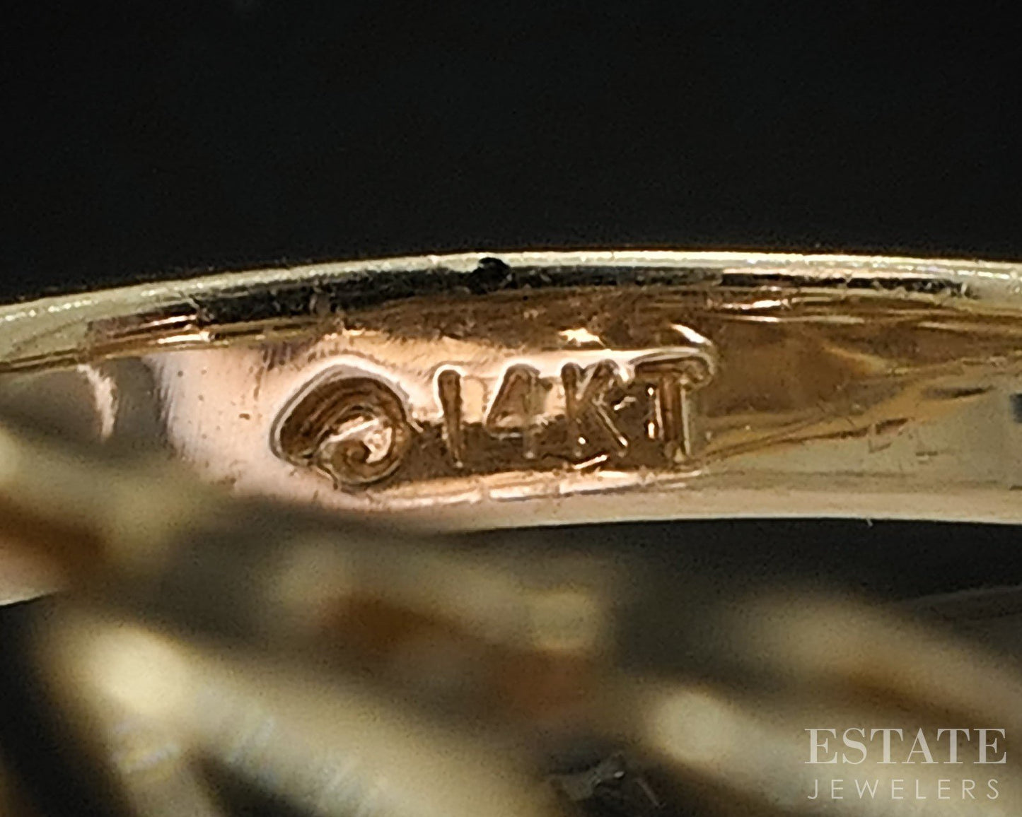 Vintage 14k Yellow Gold Puffy Leaf Ladies Band Ring 4.3g i19610b