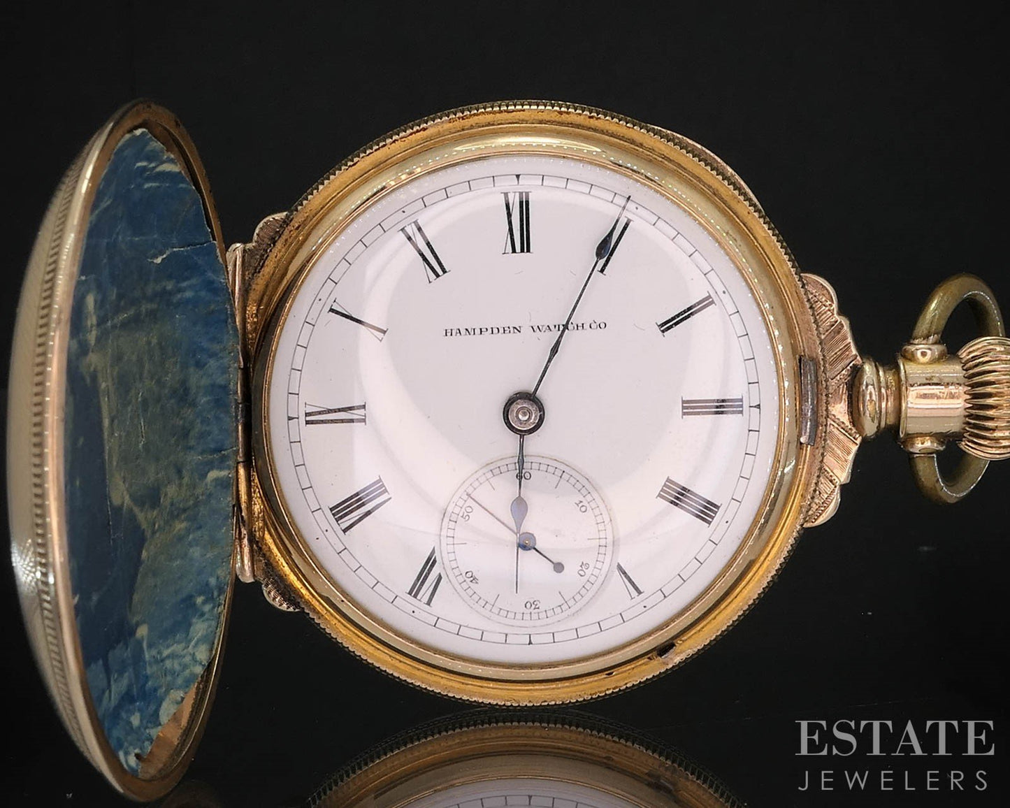 Antique Gold Filled Hampden Springfield 7j Heavy Hunters Pocket Watch i19614