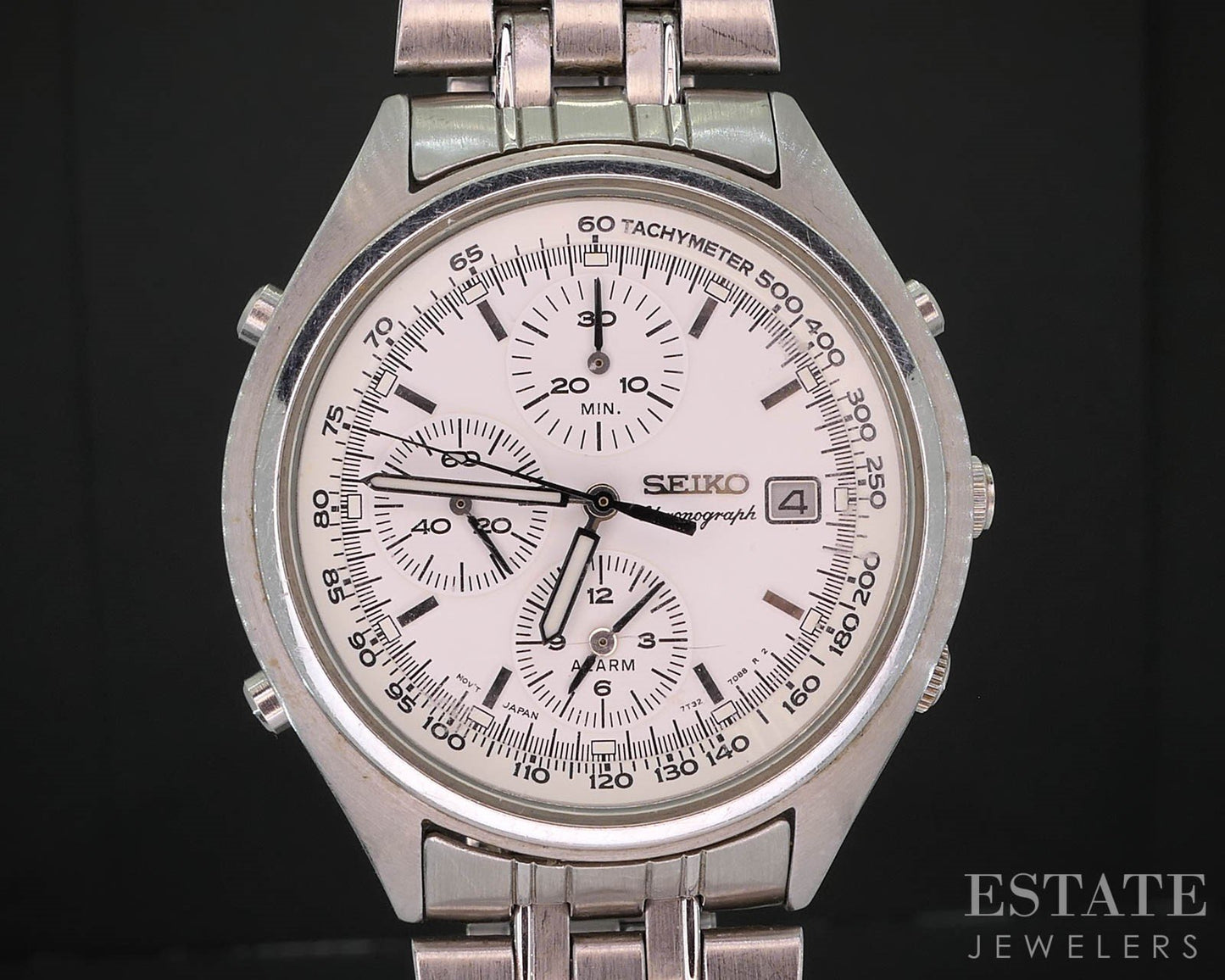 Vintage 1996 Seiko Chronograph Date 7T32-7C60 Bracelet Mens Watch i19587