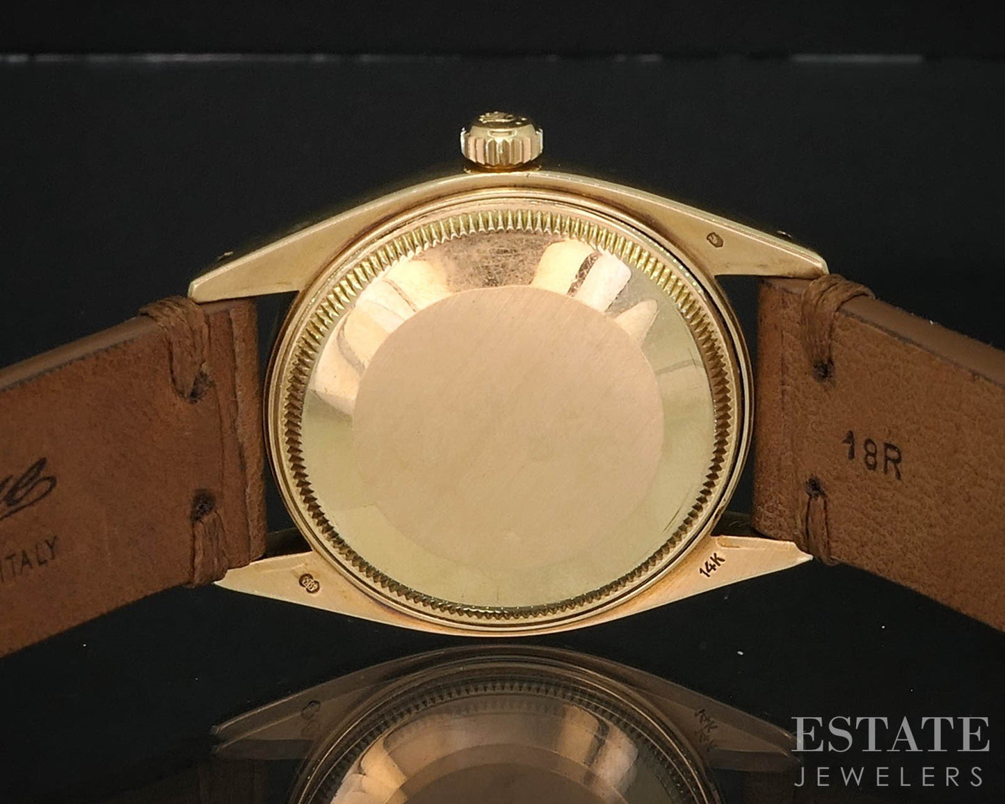1979 Rolex Oyster Perpetual Date 14k Yellow Gold 1500 Mens Watch i19621