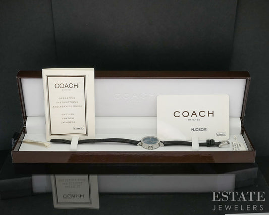 Coach Studio 640691 Blue Dial Leather Ladies Watch i19288