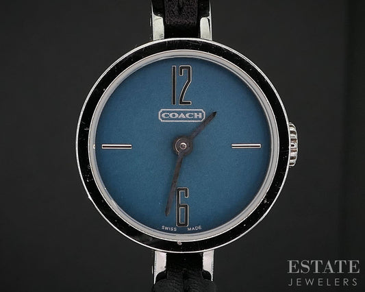 Coach Studio 640691 Blue Dial Leather Ladies Watch i19288