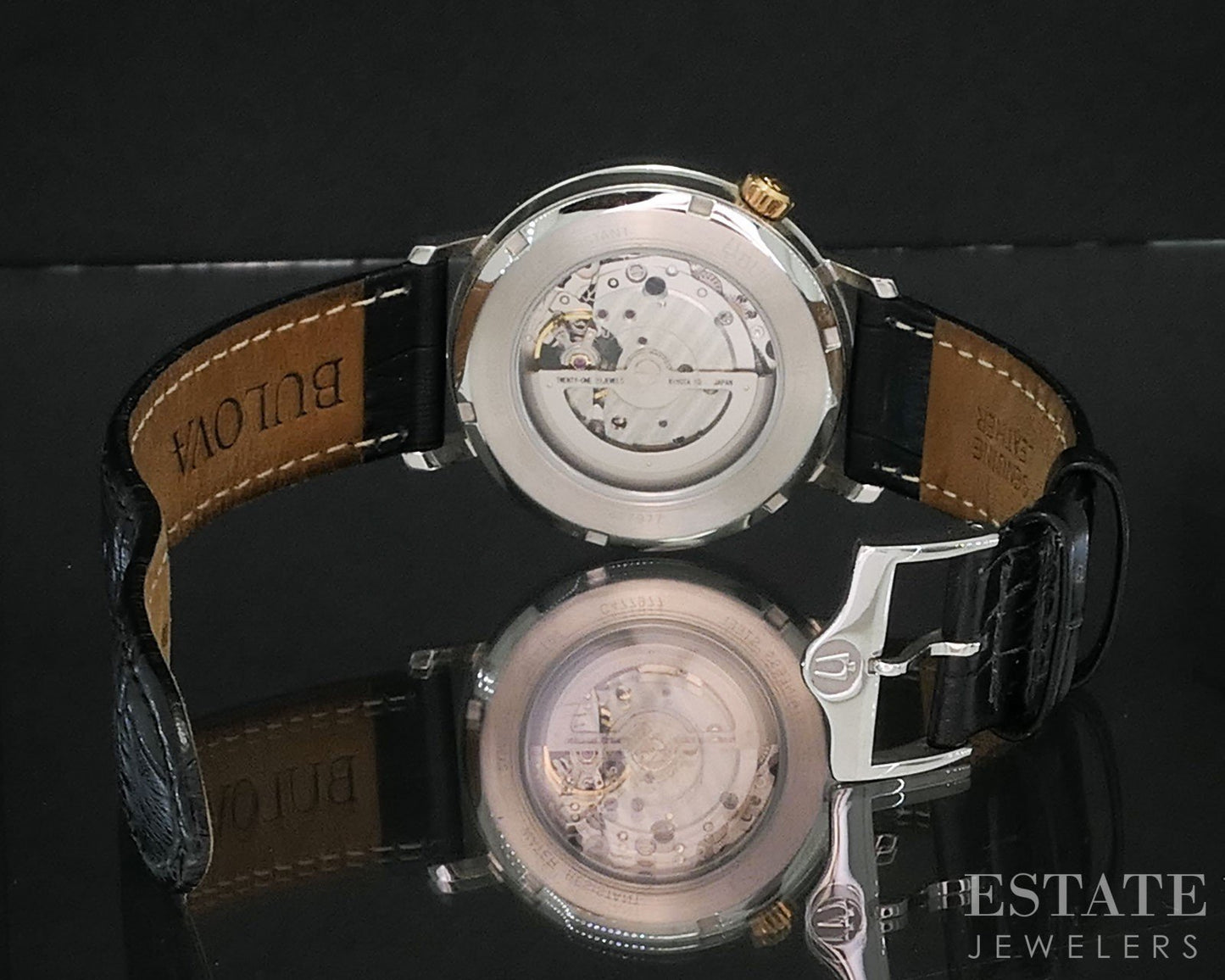 Bulova Aerojet Automatic Skeleton Dial 98A187 Stainless Mens Watch i19289