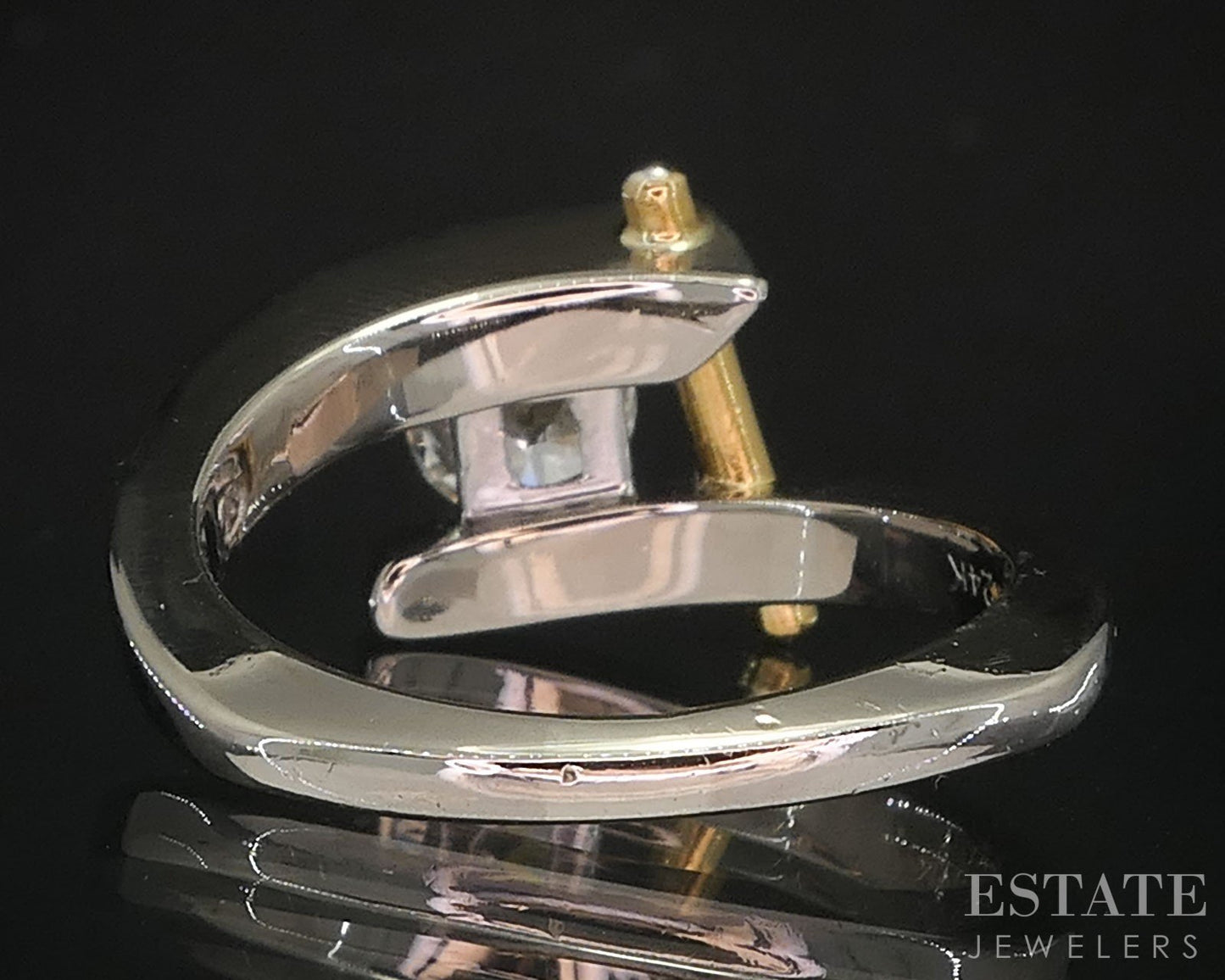 18k & 24k Two Tone Gold Round GIA Natural .70ct Diamond Solitaire Ring 9g i19645