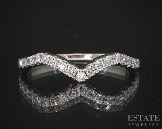14k White Gold Natural .25ctw Diamond Neil Lane Wedding Band 1.5g i19581