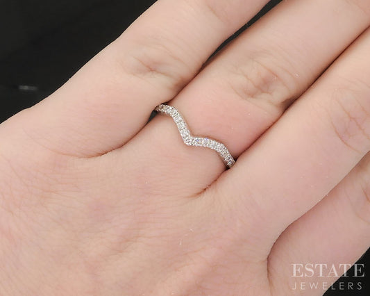 14k White Gold Natural .25ctw Diamond Neil Lane Wedding Band 1.5g i19581