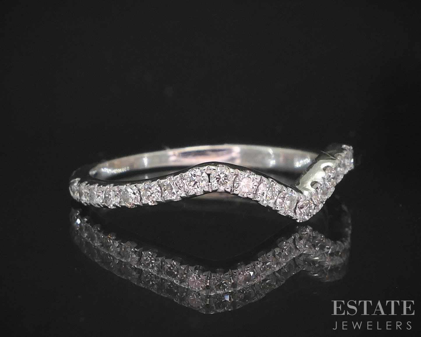 14k White Gold Natural .25ctw Diamond Neil Lane Wedding Band 1.5g i19581