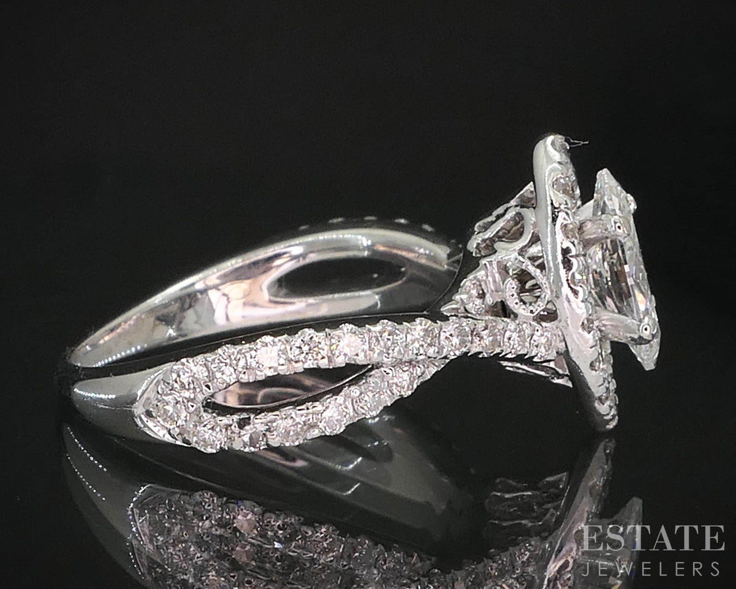 14k White Gold Marquise Natural 1ctw Diamond Neil Lane Engagement Ring 4g i19582