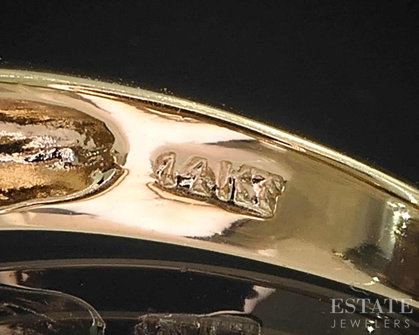 14k Yellow Gold Natural Blue Sapphire & Diamond Ladies Ring 4.4g i19646b