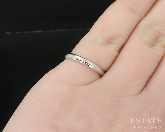 14k White Gold 2.4mm Smooth Ladies Wedding Band 1.7g i19653b
