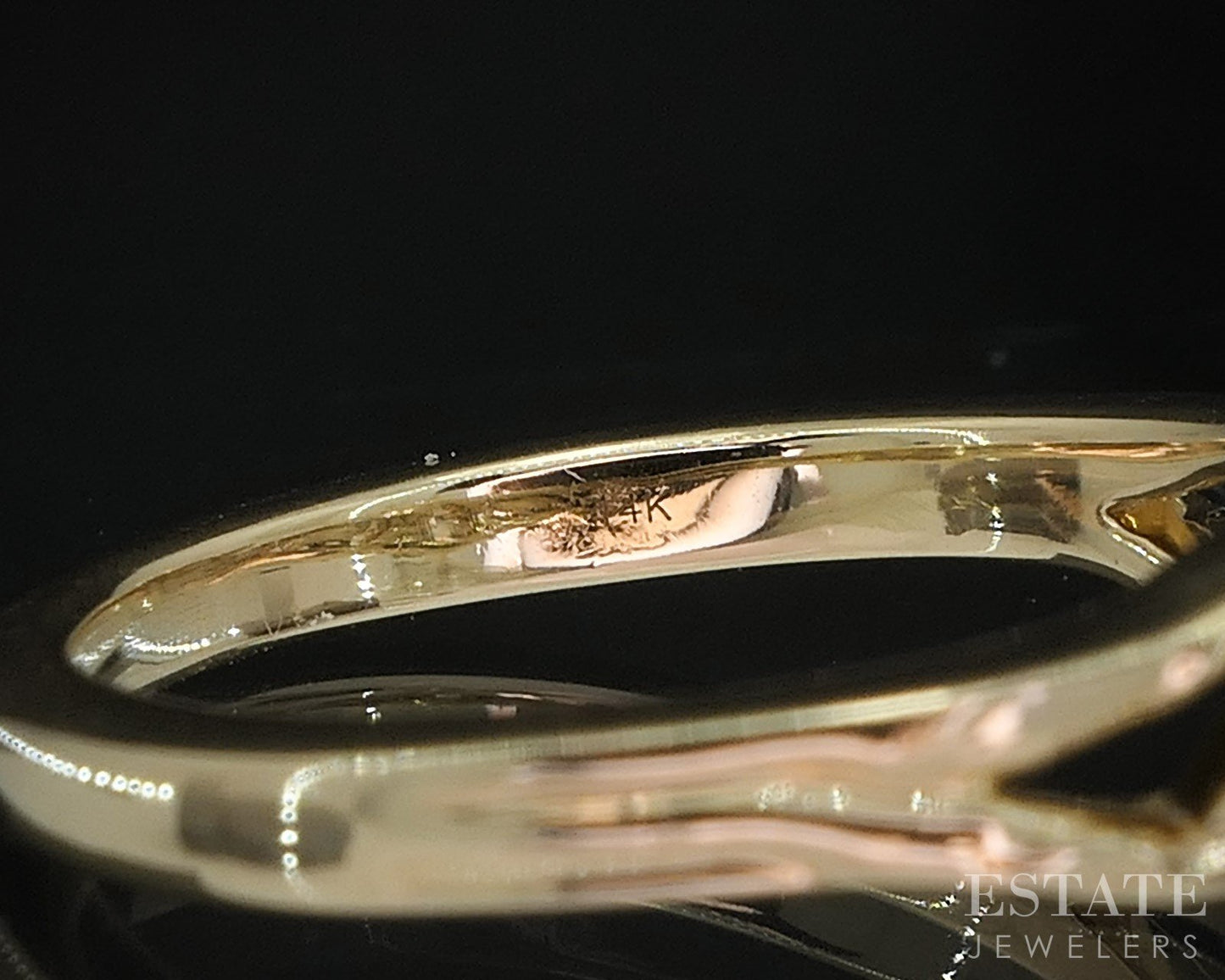 Custom 14k Yellow Gold Pear Natural .67ct Diamond Bird Solitaire Ring i19660