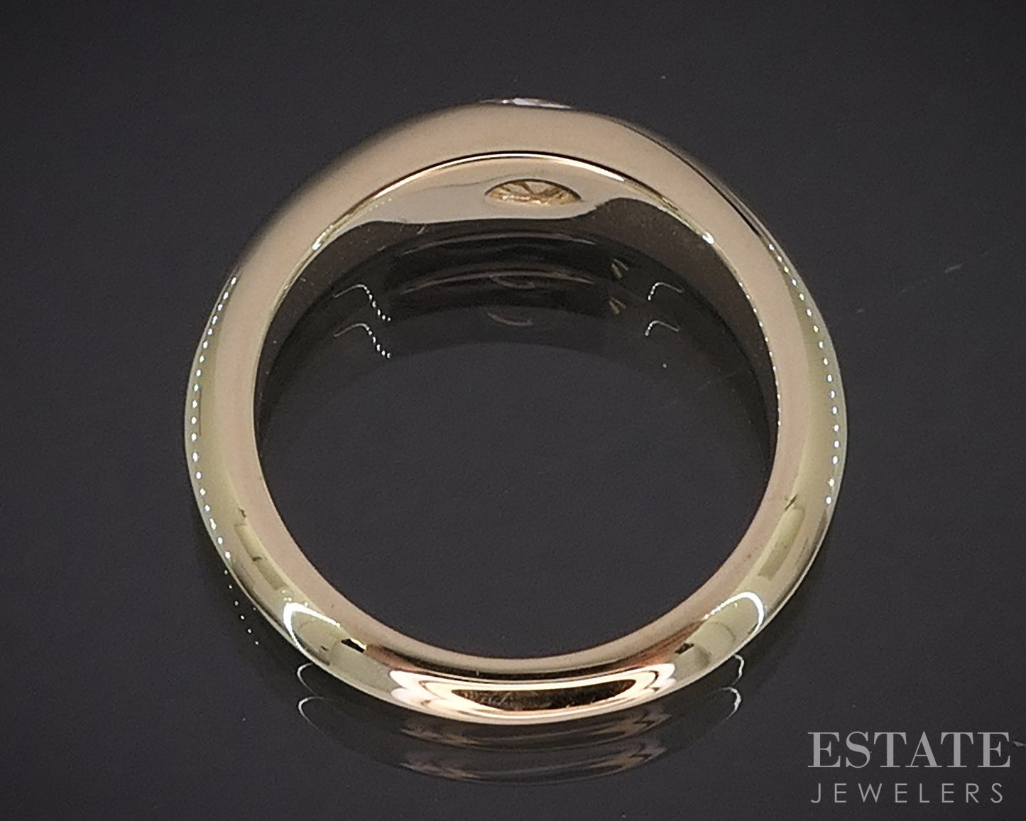 14k Yellow Gold Marquise Natural .37ct Diamond Solitaire Band Ring 5.4g i19662