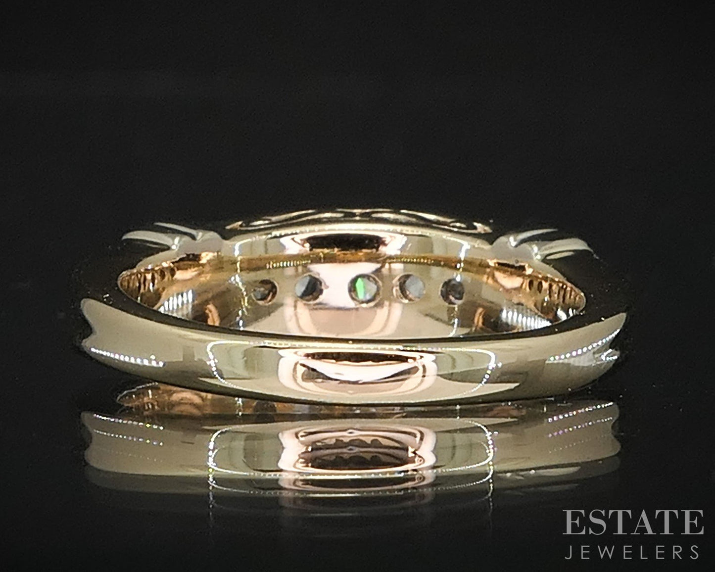 14k Yellow Gold Round Natural .40ctw Diamond Ladies Wedding Band 5.2g i19693b