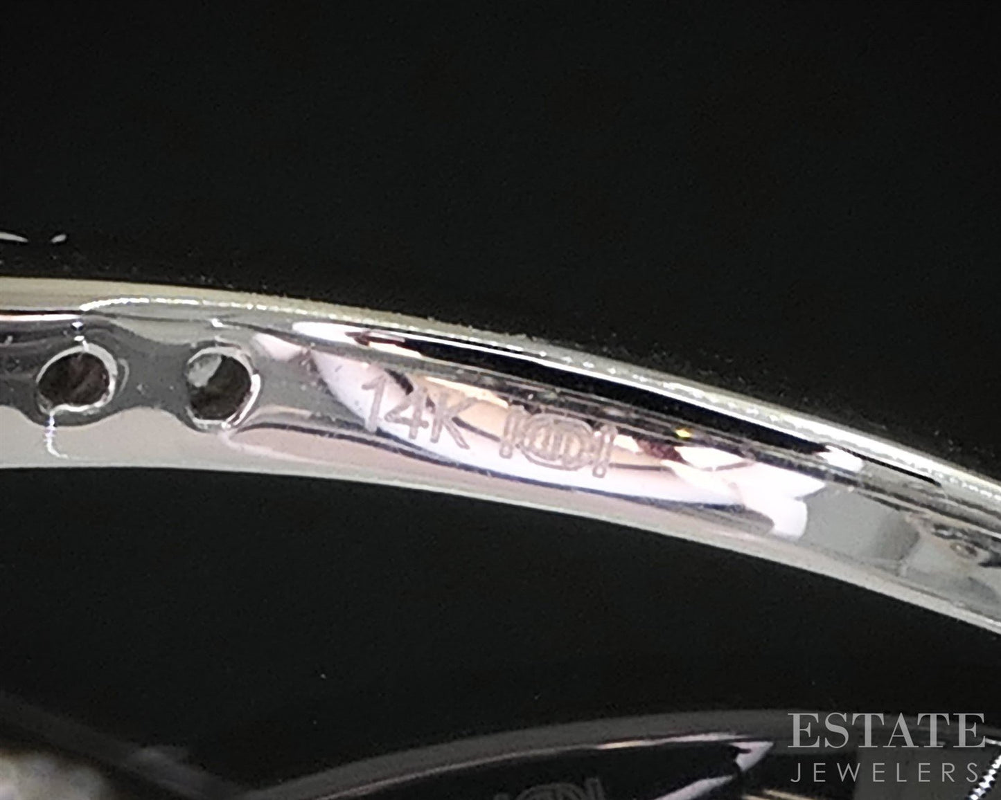 14k White Gold GSI Pear Lab Created 1ctw Diamond Engagement Ring 3.5g i19688b
