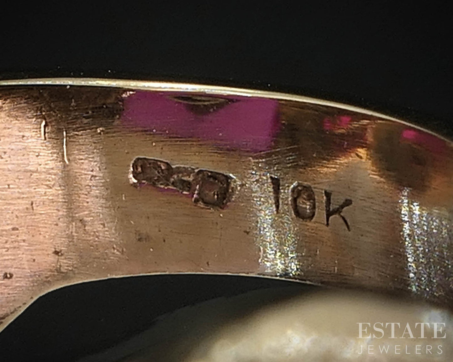 Antique 10k Yellow Gold Ruby & Diamond Cobra Large Mens Ring 11.8g i19711b