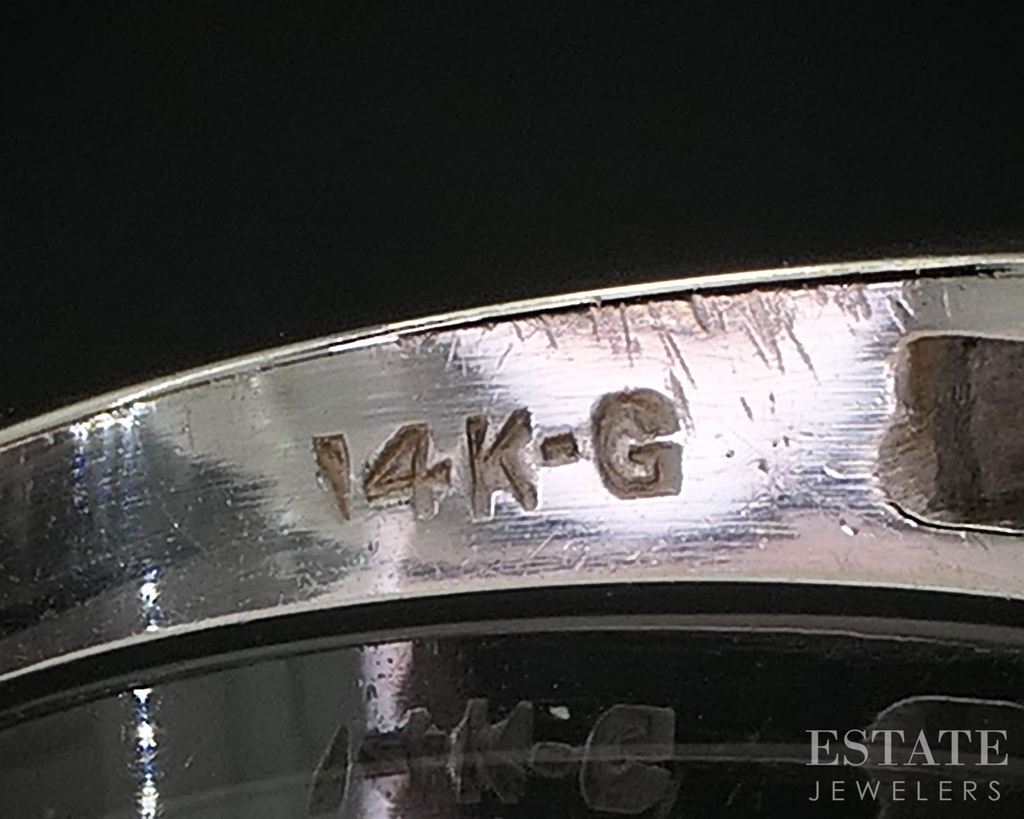 Vintage 14k White Gold Natural .20ctw Diamond Ladies Wedding Band 2.7g i19694b