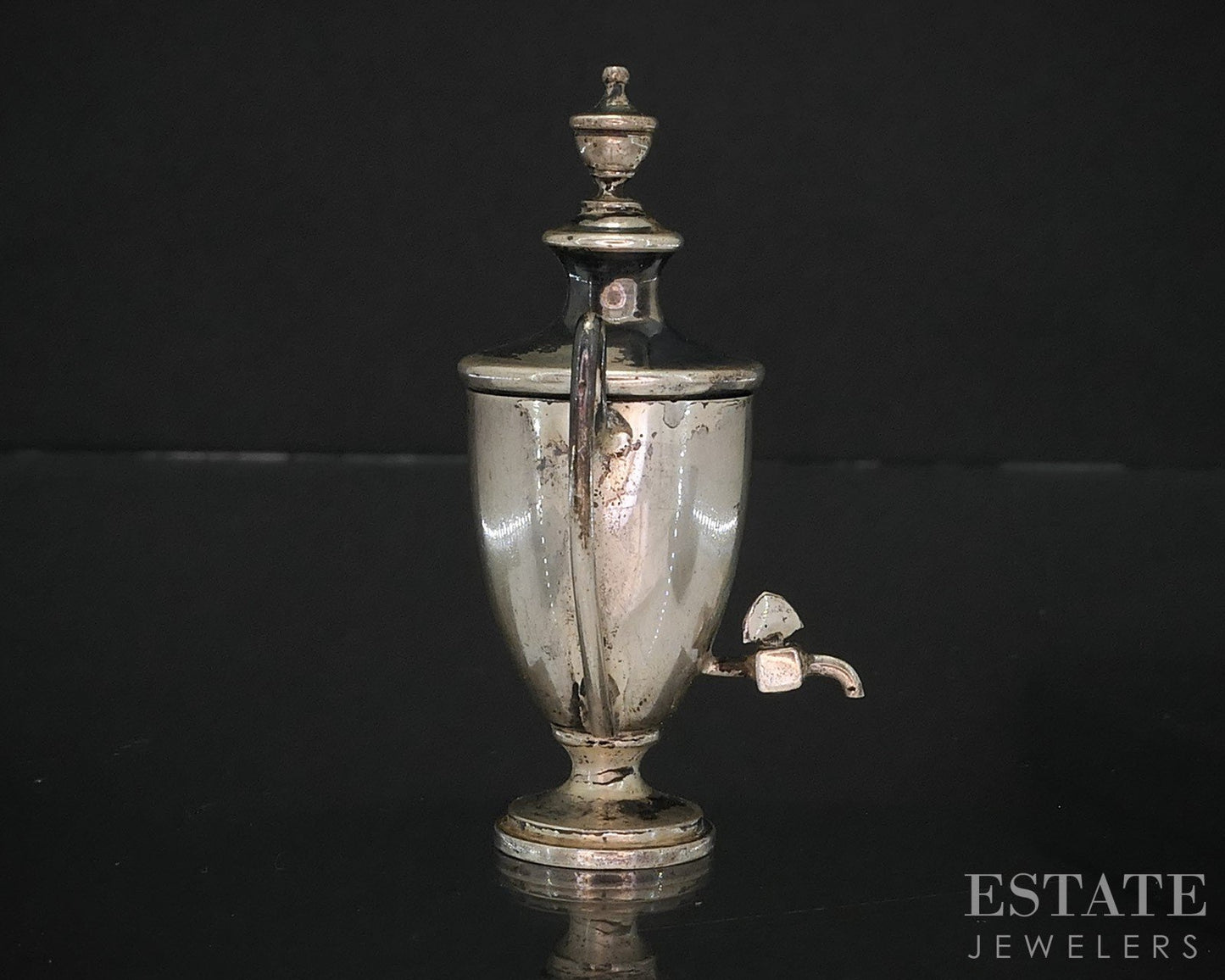 Sterling Silver Dollhouse Minature Tea Urn 19.8g i19714