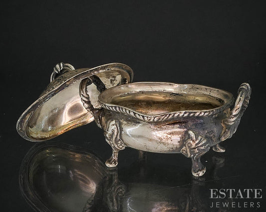 Sterling Silver Dollhouse Minature Covered Serving Tray Dish 39.8g i19715