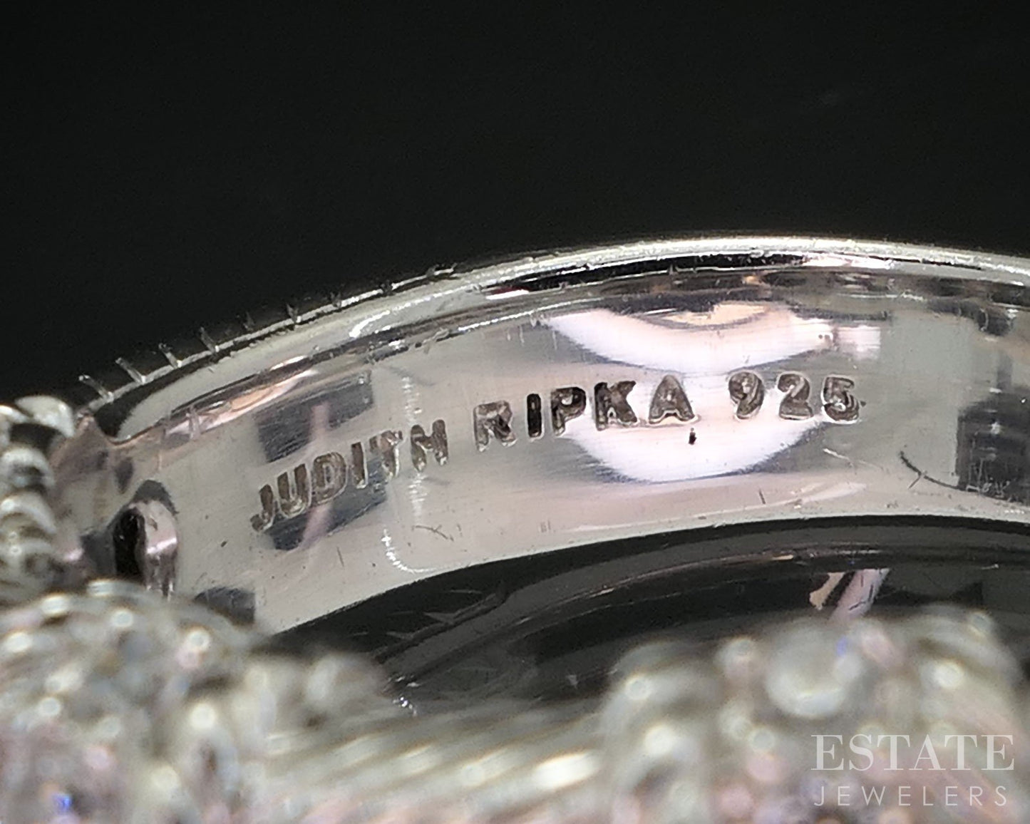 Sterling Silver Judith Ripka CZ Ladies Band Ring Set 17.6g i19748