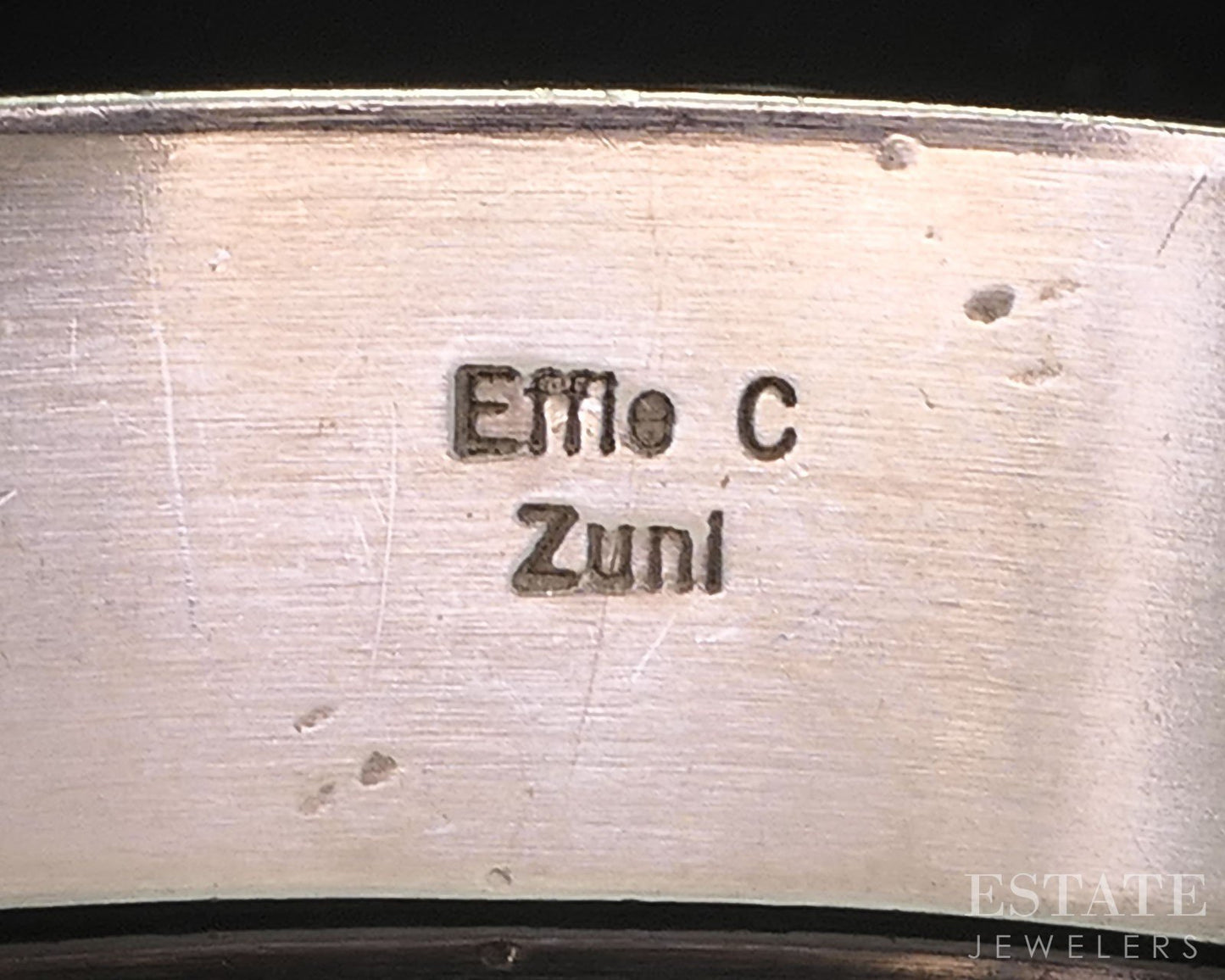 Vintage Sterling Zuni Natural Turquoise Effie C. Snake Cuff Bracelet 31g i19738